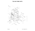 Whirlpool WDT531HAPM0 tub and frame parts diagram