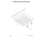 Whirlpool WDT531HAPM0 upper rack and track parts diagram