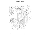 Whirlpool WGD5620HW4 cabinet parts diagram
