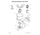 KitchenAid KSM150PSPL5 base and pedestal unit parts diagram