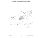 KitchenAid KSM150PSPL5 motor and control unit parts diagram