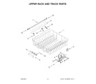 KitchenAid KDTM405PPS0 upper rack and track parts diagram