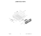 KitchenAid KDTM405PPS0 lower rack parts diagram