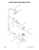 Upper wash and rinse parts