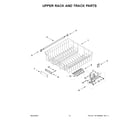 KitchenAid KDFE105PPS0 upper rack and track parts diagram