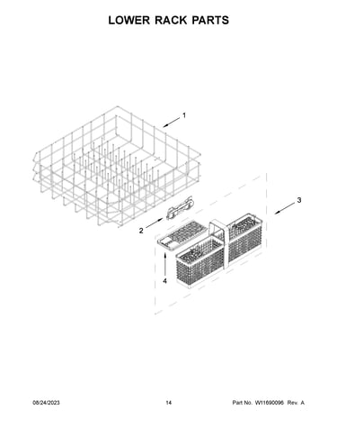 Lower rack parts
