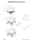 Refrigerator shelf parts