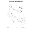 Maytag MRSF4036PW00 motor and ice container parts diagram