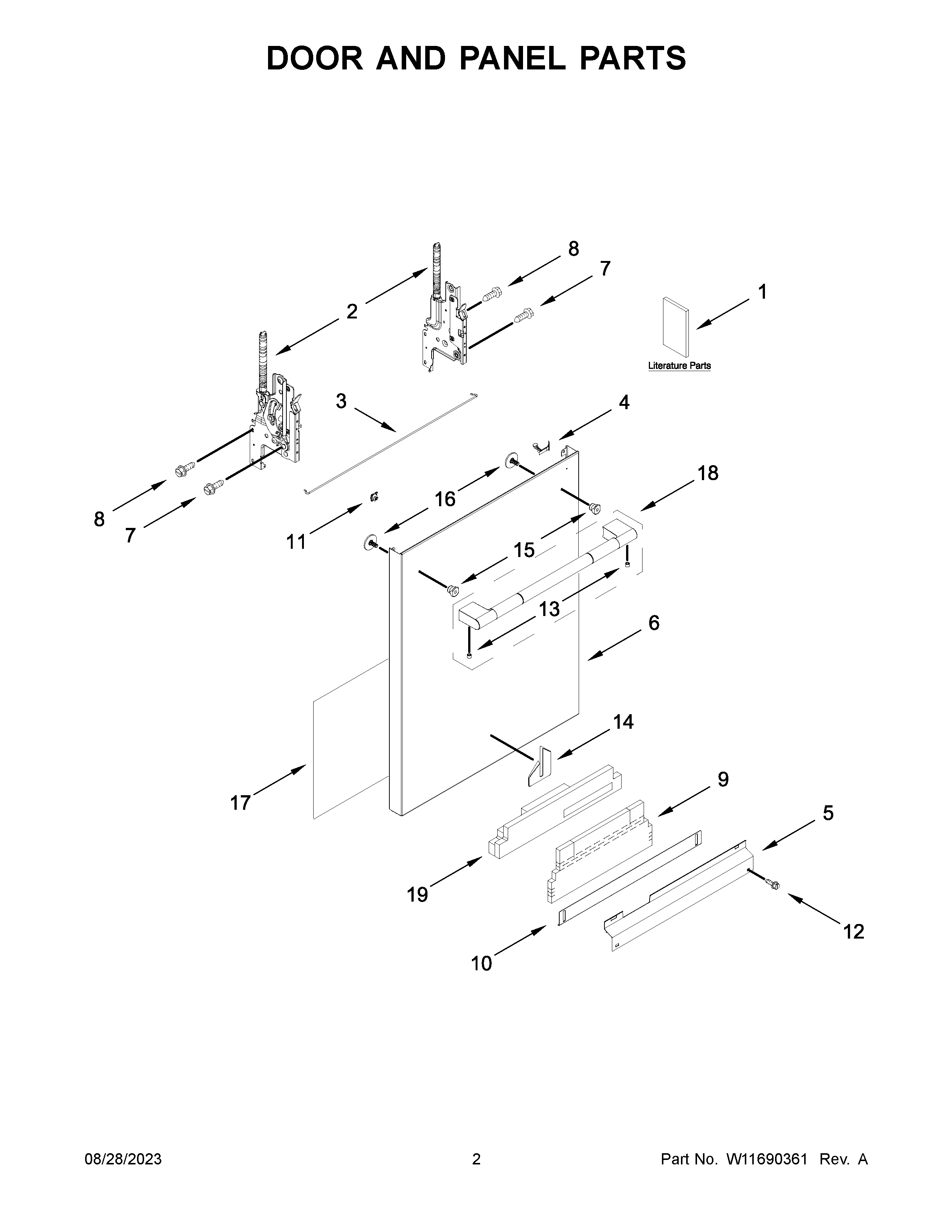 Door and panel parts
