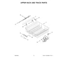 Jenn-Air JDPSS244PL0 upper rack and track parts diagram