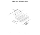 Jenn-Air JDPSG244PS0 upper rack and track parts diagram