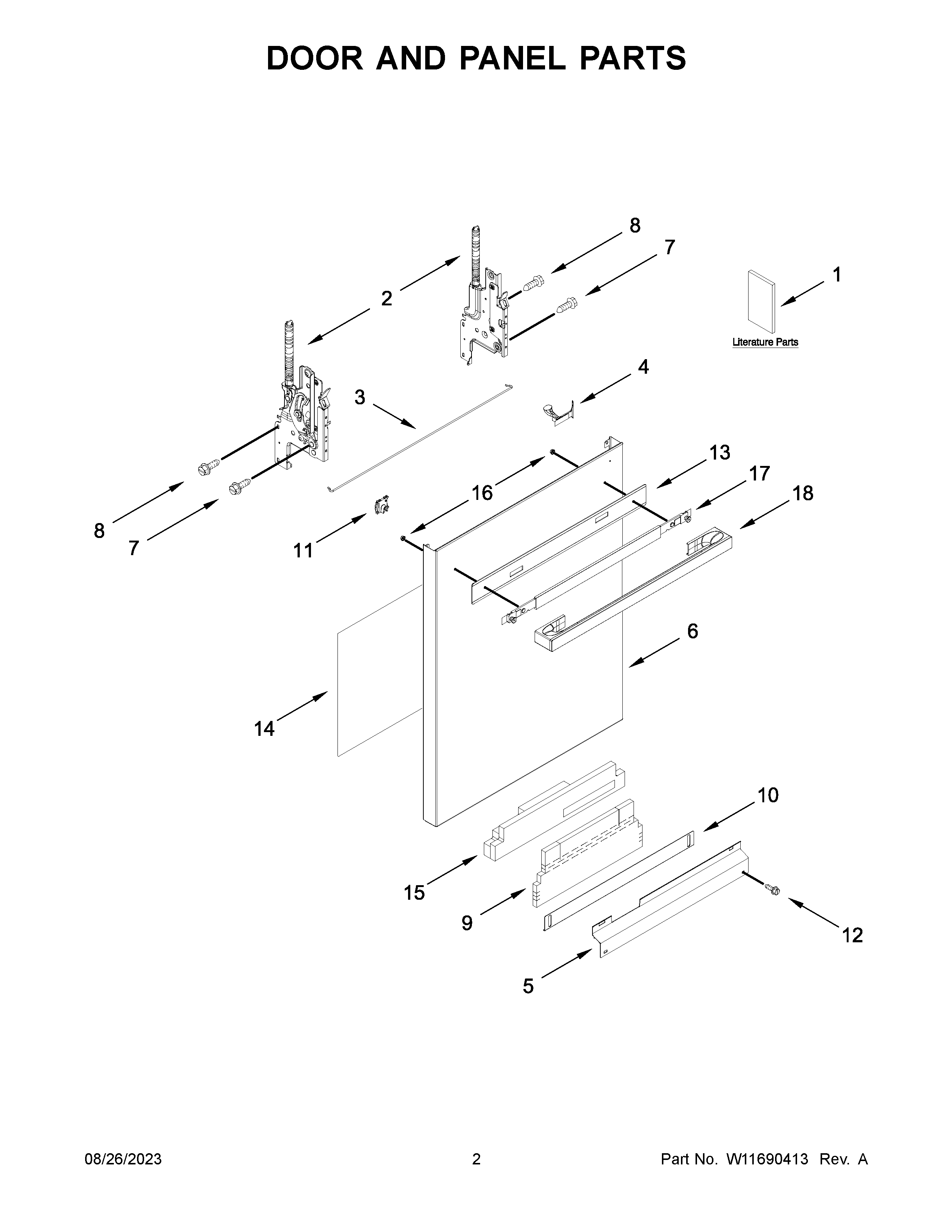 Door and panel parts