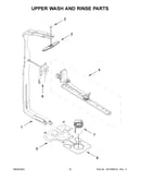 Upper wash and rinse parts
