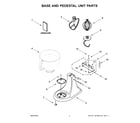 KitchenAid 5KSM45AOB5 base and pedestal unit parts diagram