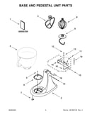 Base and pedestal unit parts