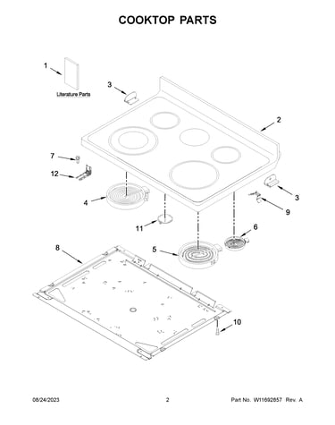 Cooktop parts