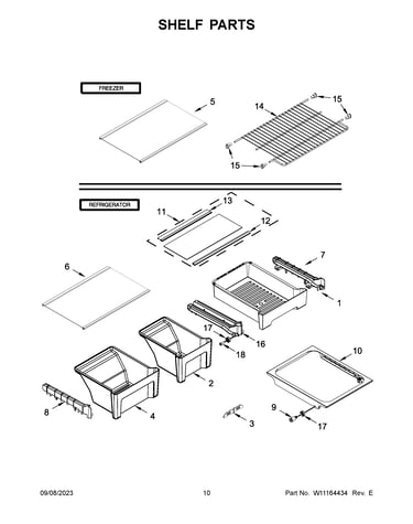 Shelf parts