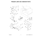 KitchenAid KRFC302ESS08 freezer liner and icemaker parts diagram