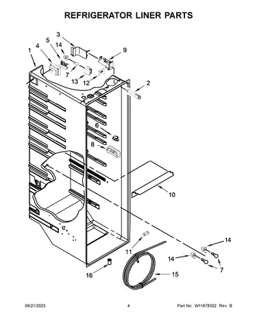 Refrigerator liner parts