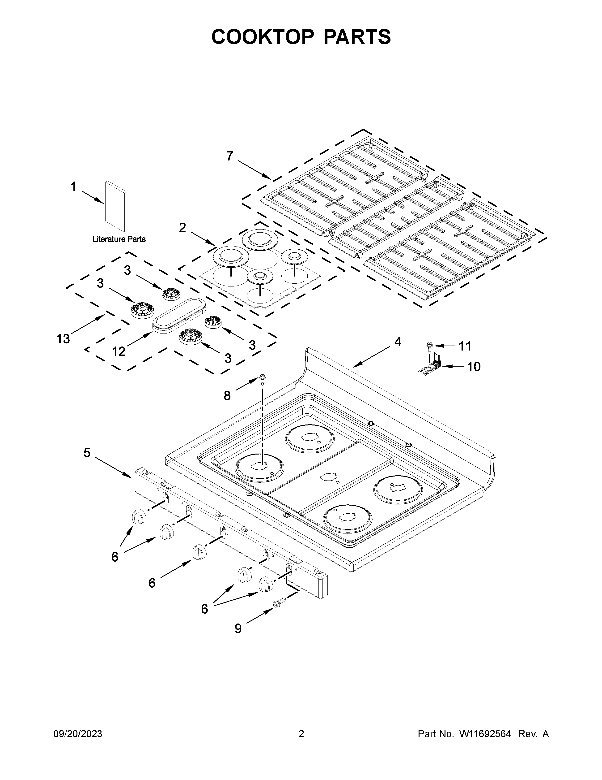 Cooktop parts