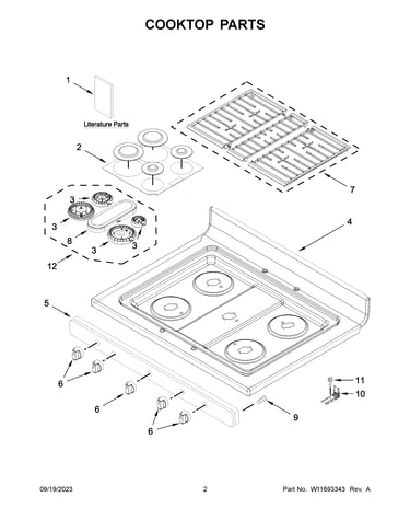 Cooktop parts