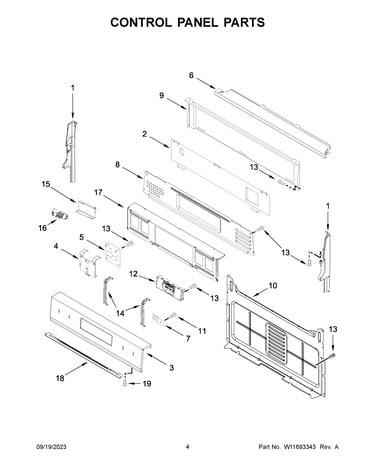 Control panel parts