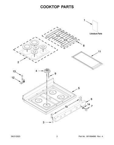 Cooktop parts