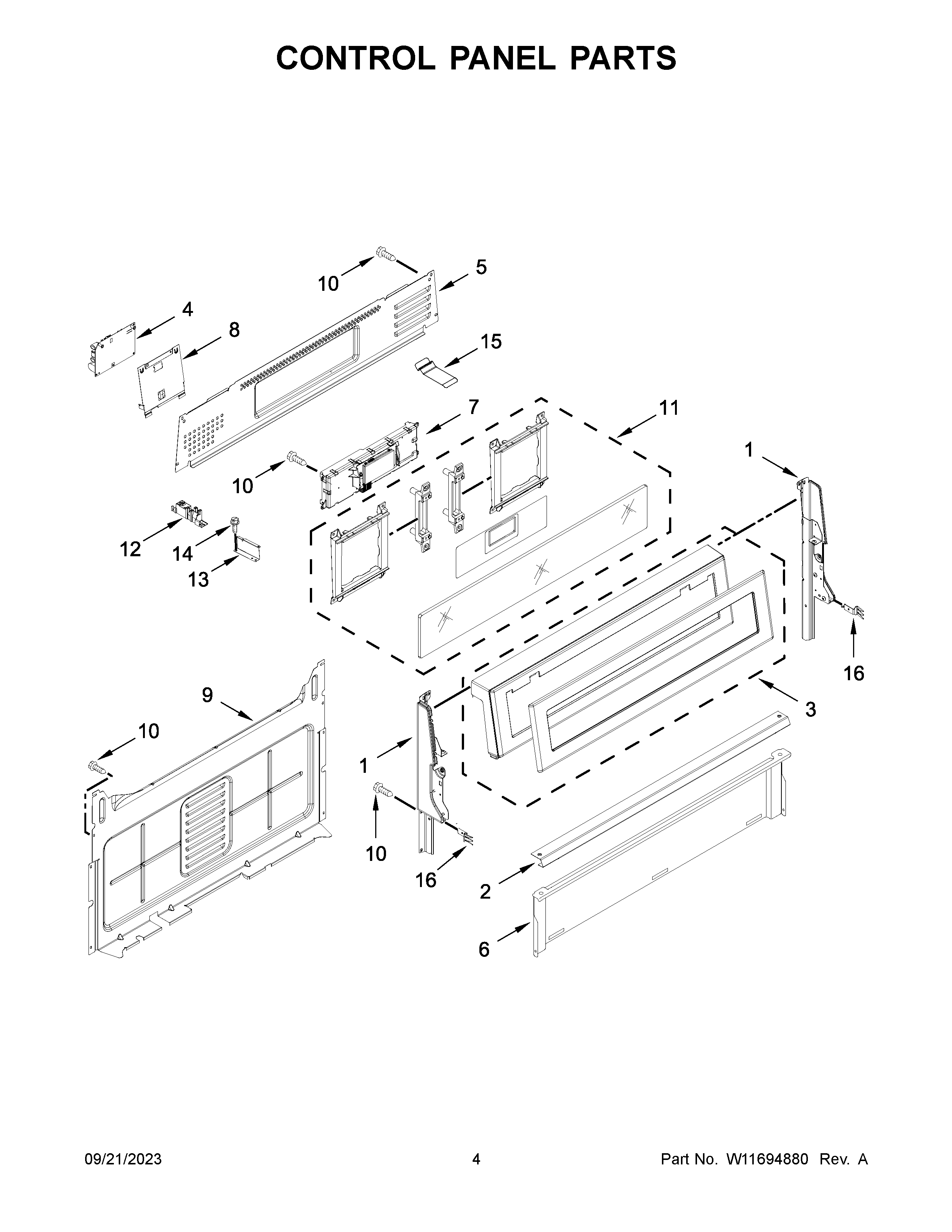 CONTROL PANEL PARTS