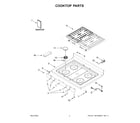 Whirlpool WFG505M0MS0 cooktop parts diagram