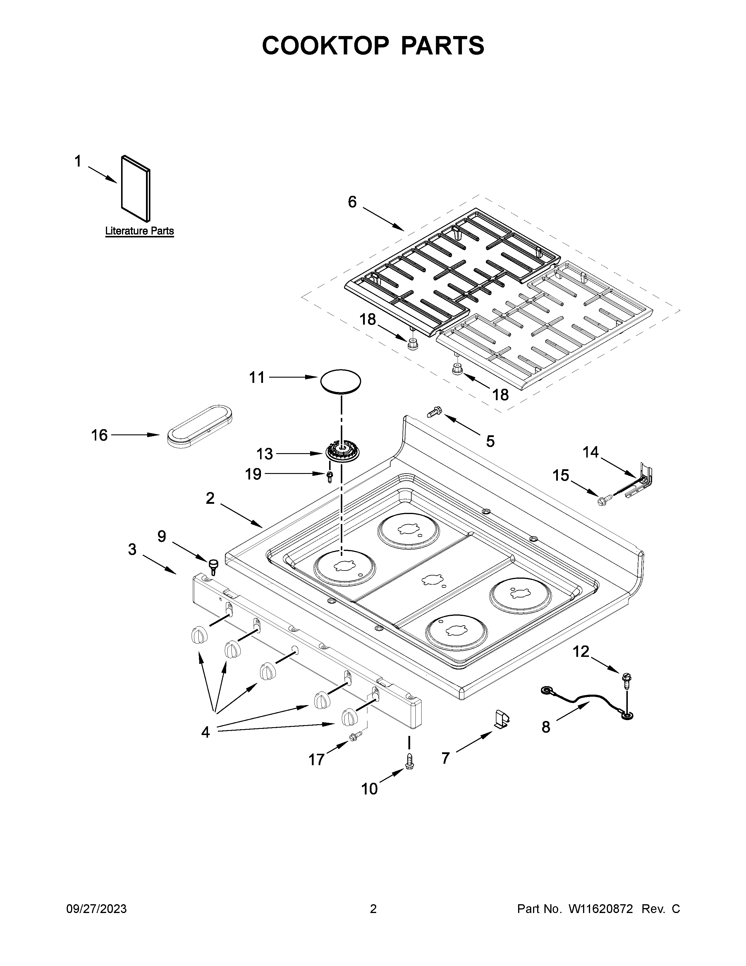Cooktop parts