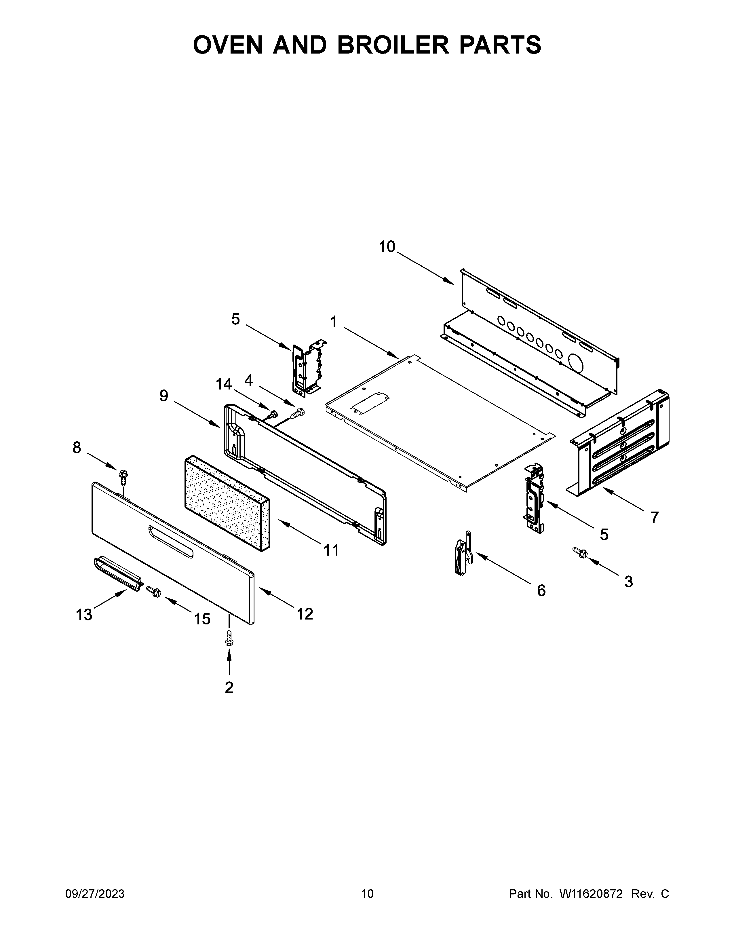 Oven and broiler parts