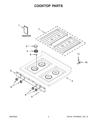 Cooktop parts