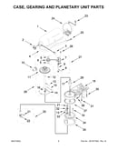 Case, gearing and planetary unit parts