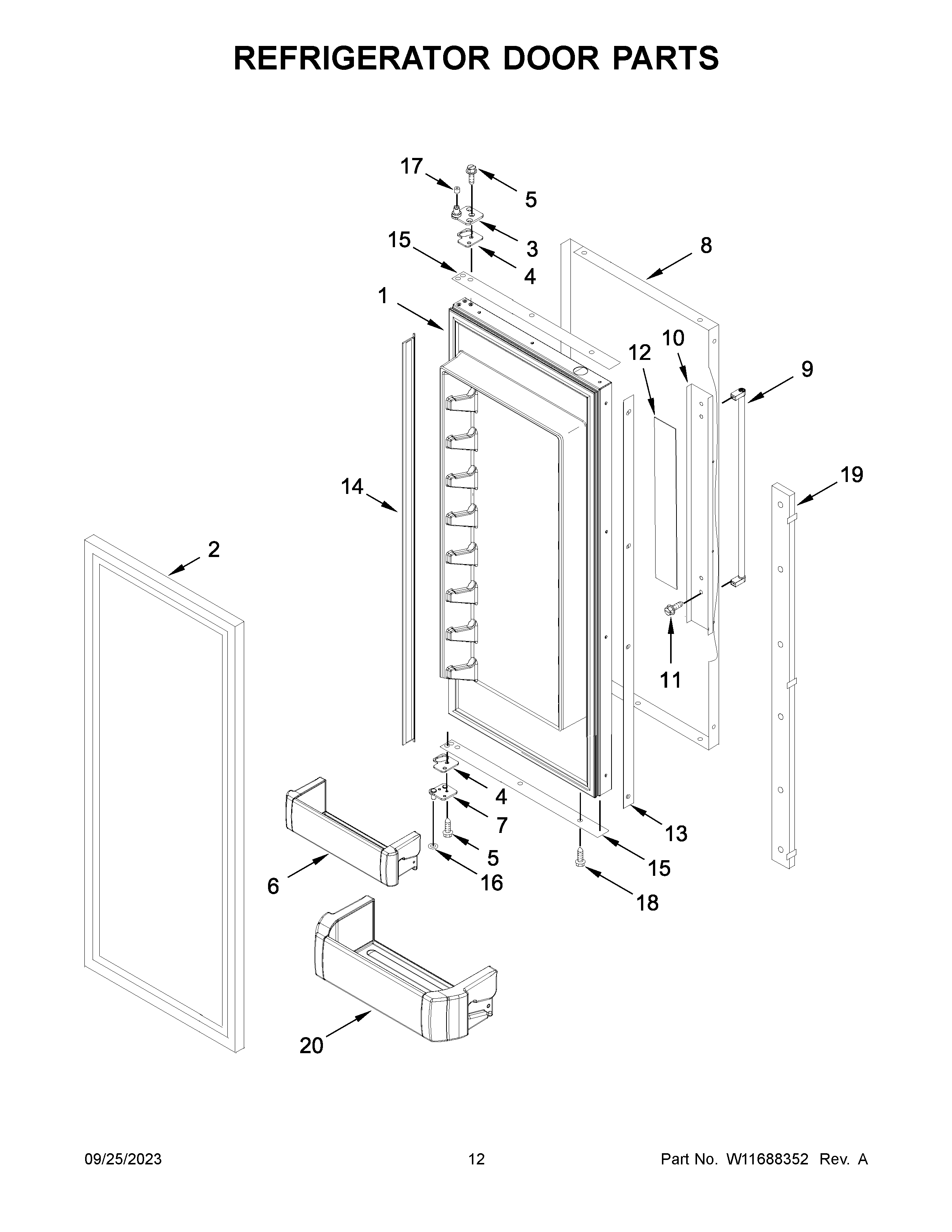 REFRIGERATOR DOOR PARTS