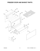 Freezer door and basket parts