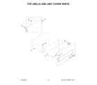 KitchenAid KBFN506EBS05 top grille and unit cover parts diagram