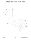 Top grille and unit cover parts