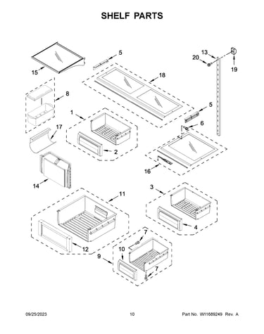 Shelf parts