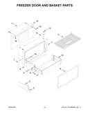 Freezer door and basket parts