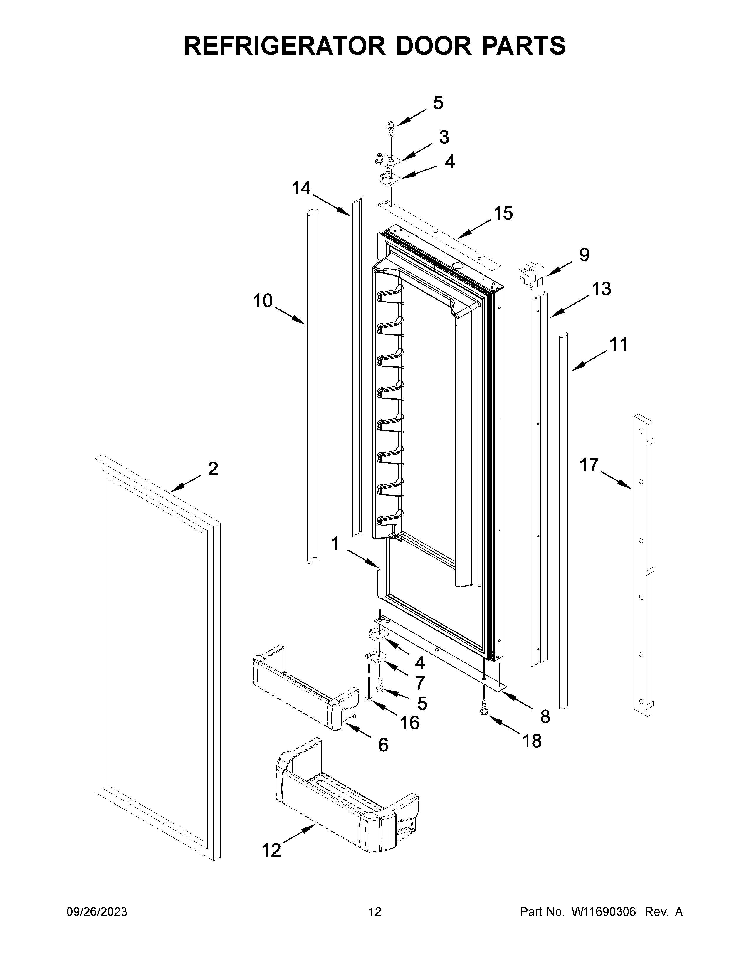 REFRIGERATOR DOOR PARTS