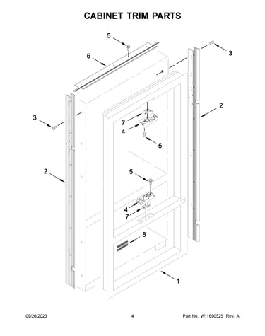 Cabinet trim parts