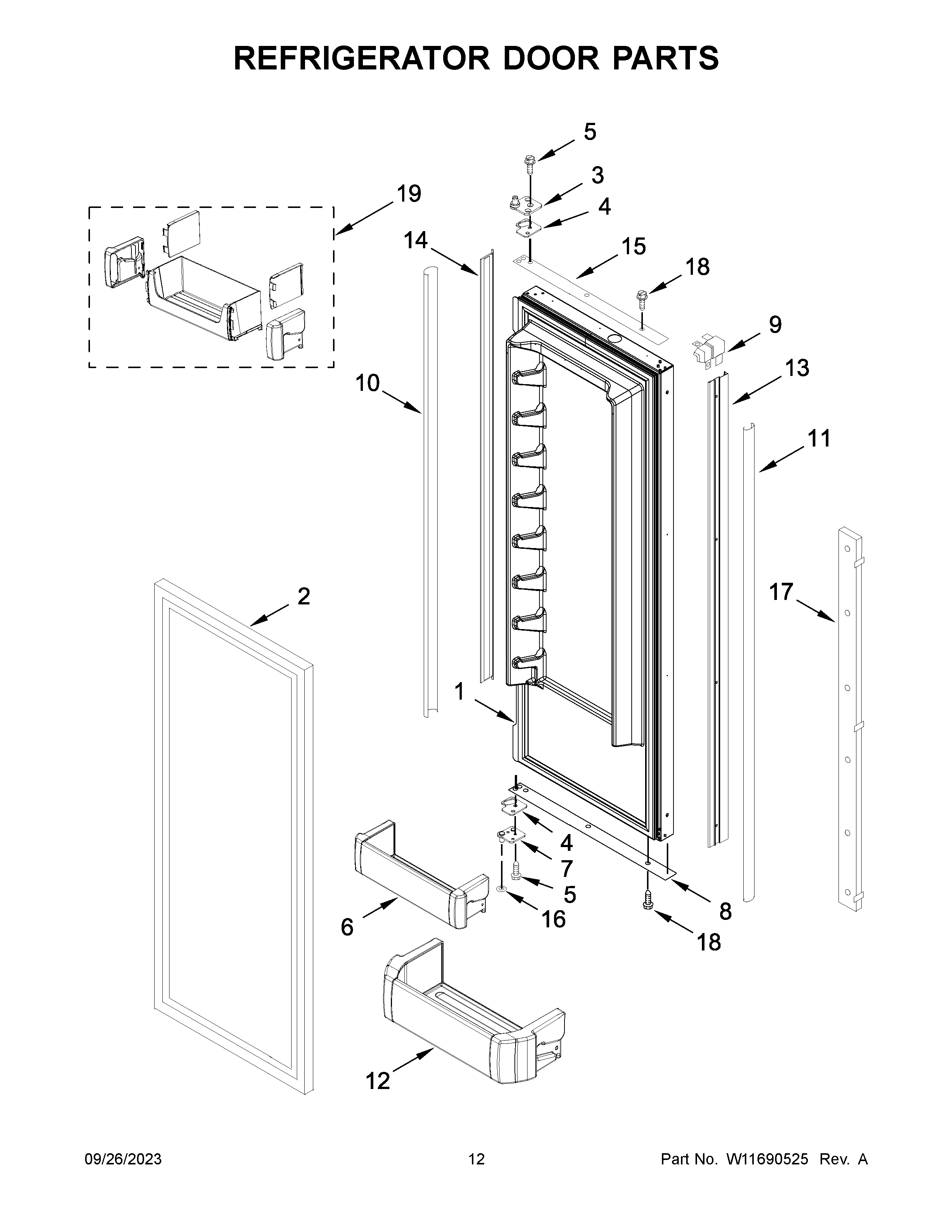 REFRIGERATOR DOOR PARTS