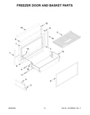 Freezer door and basket parts