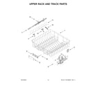 KitchenAid KDPM704KPS2 upper rack and track parts diagram
