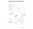 KitchenAid KRFC302EPA08 freezer liner and icemaker parts diagram