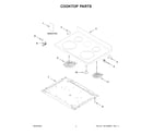 Whirlpool WFE535S0LZ3 cooktop parts diagram