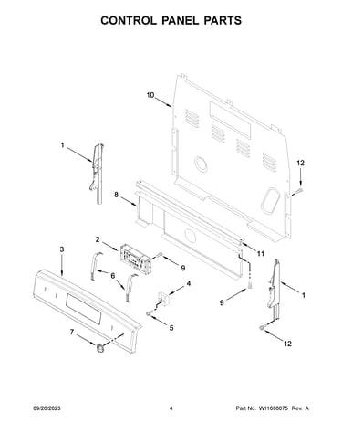 Control panel parts