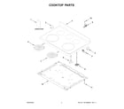 Whirlpool WFE505W0HW6 cooktop parts diagram