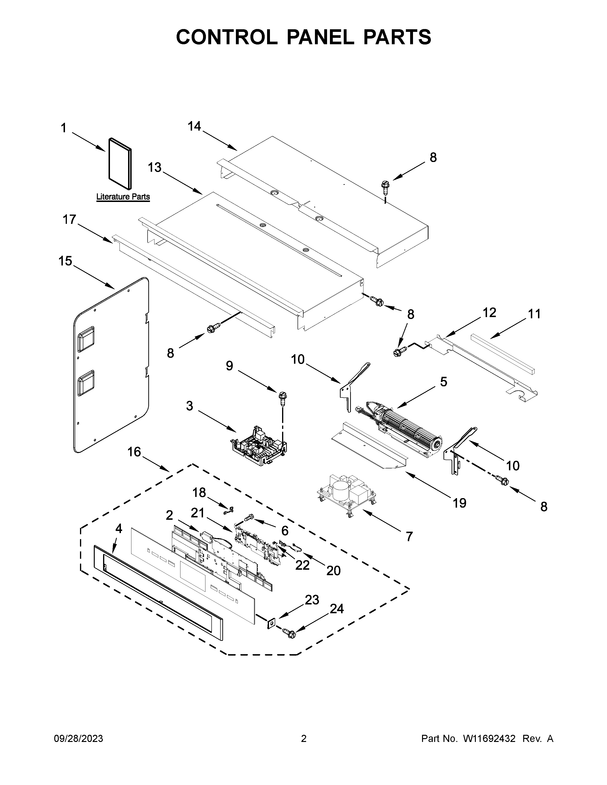 Control panel parts