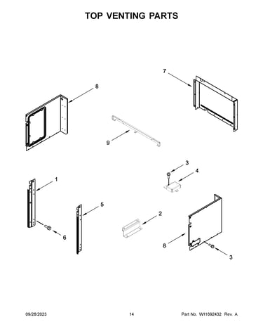 Top venting parts